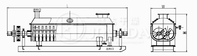 KJG系列空心槳葉干燥機(jī)結(jié)構(gòu)示意圖